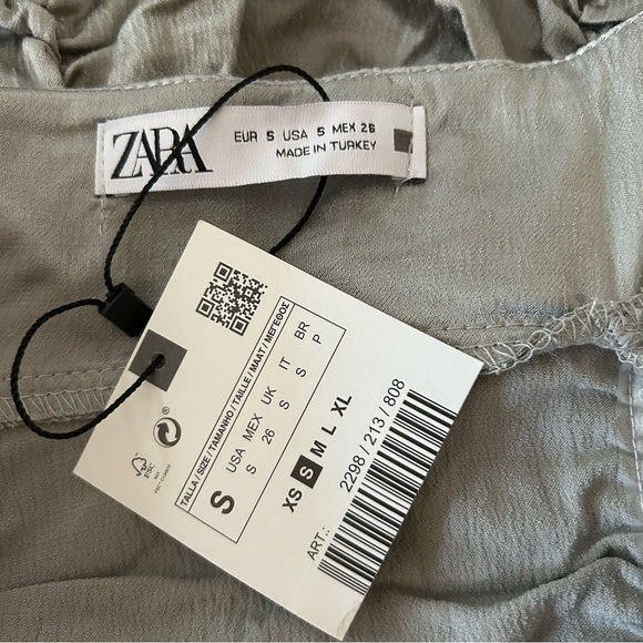 NWT ZARA Ruched Satin Effect Bodycon Minidress - Picture 15 of 16